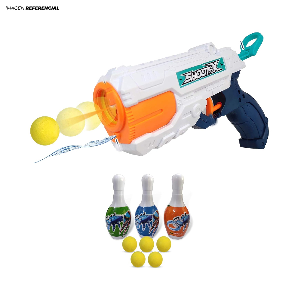 PISTOLA AGUA 2 EN 1 + LANZA PELOTAS NIÑOS - 1