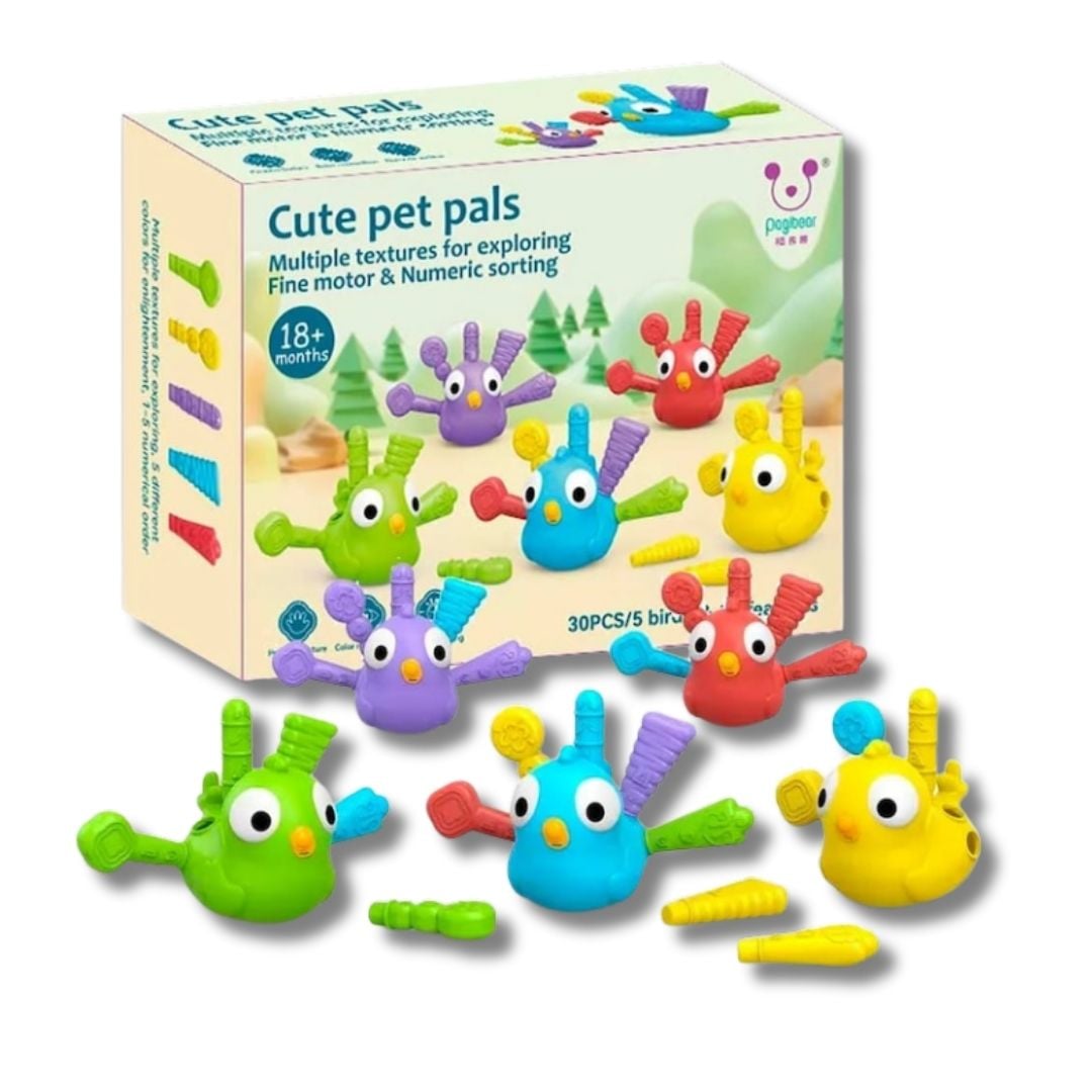 JUEGO DIDÁCTICO MOTRICIDAD PÁJAROS PLUMAS - 1