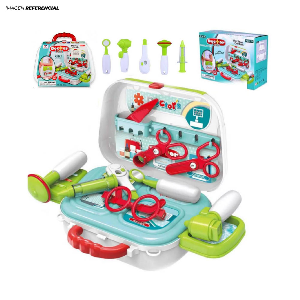 SET JUGUETE DOCTOR NIÑOS 2 EN 1 TIPO MALETA - 1