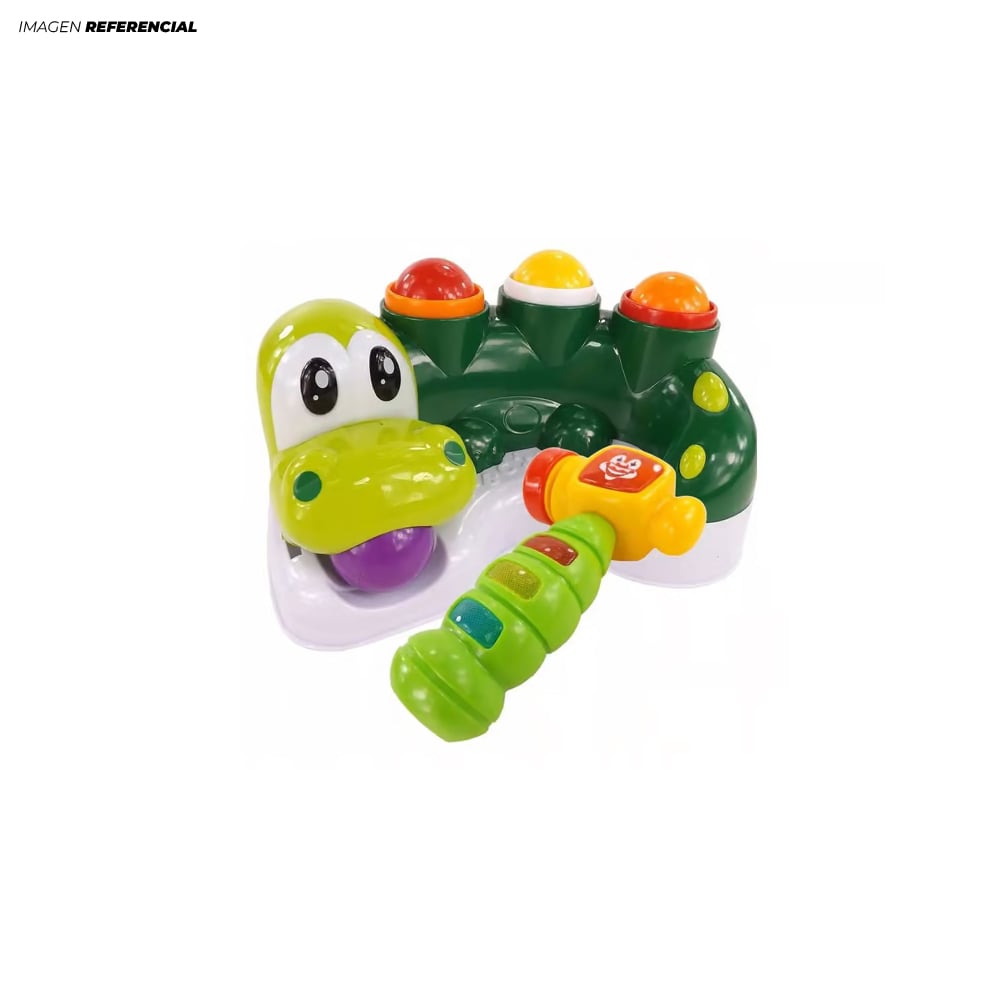 JUEGO ESTIMULACIÓN DIDÁCTICO COCODRILO LUZ MÚSICA BEBÉ - 1
