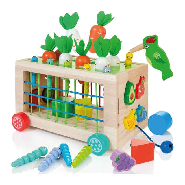 JUEGO DIDÁCTICO CARRO MONTESSORI MULTI-JUEGOS PARA NIÑOS - 1