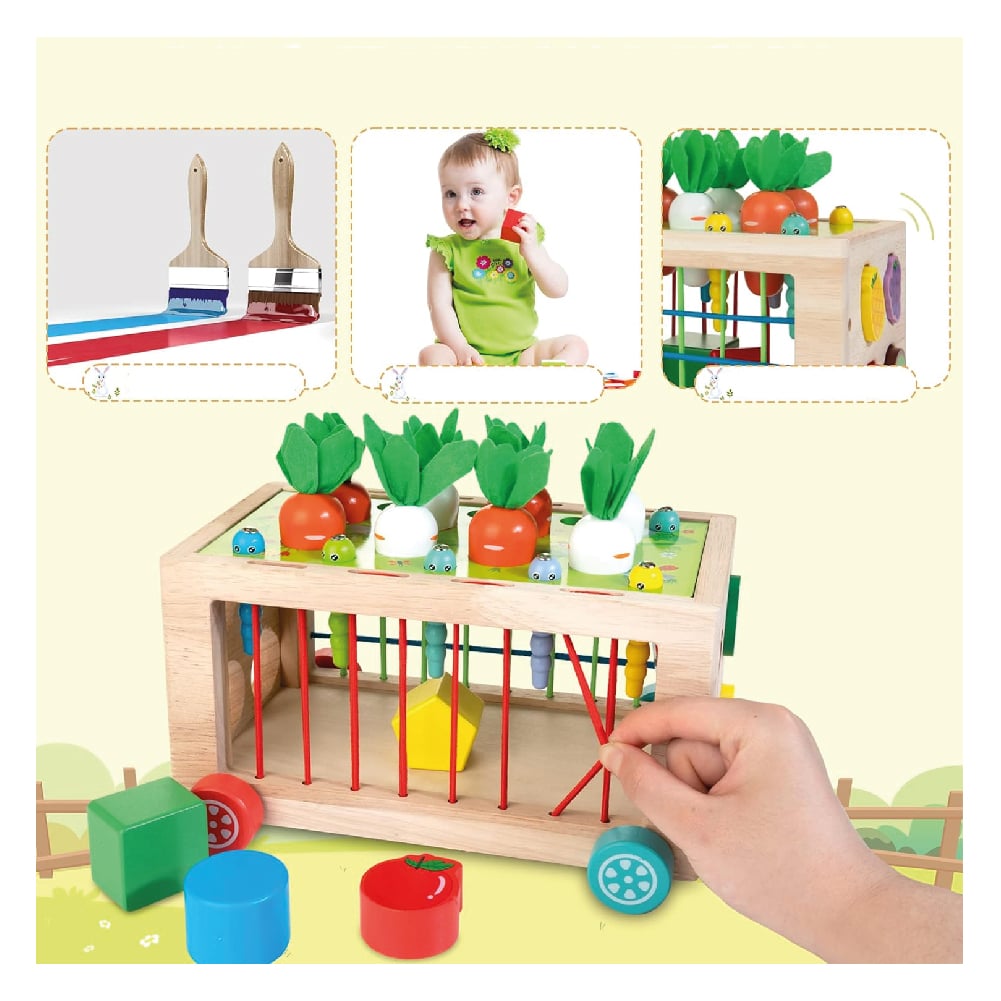 JUEGO DIDÁCTICO CARRO MONTESSORI MULTI-JUEGOS PARA NIÑOS - 2