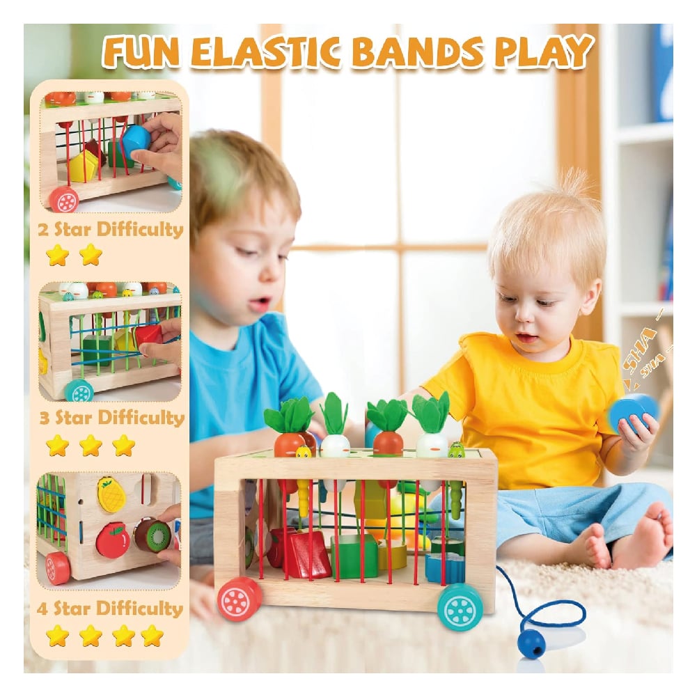 JUEGO DIDÁCTICO CARRO MONTESSORI MULTI-JUEGOS PARA NIÑOS - 3