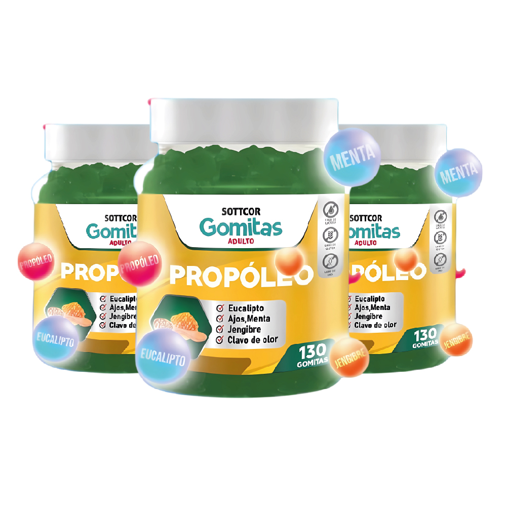 PROPÓLEO PARA ADULTOS 130 GOMITAS 03 UNIDADES - 1