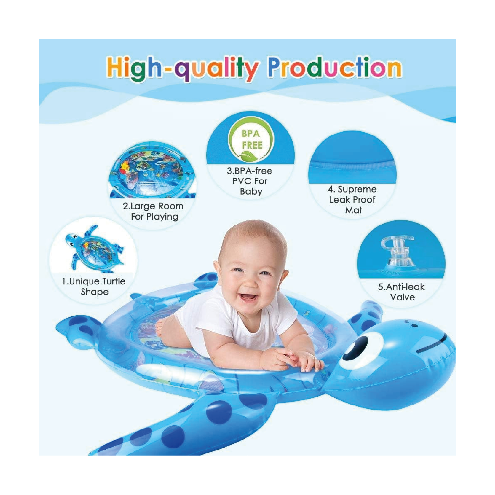TAPETE SENSORIAL DE AGUA TORTUGUITA INFLABLE PARA NIÑOS - 3