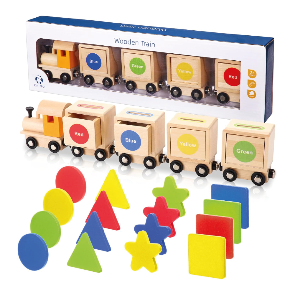 TREN DE JUGUETE PARA CLASIFICAR FORMAS COLORIDO DIDÁCTICO PARA NIÑOS - 1