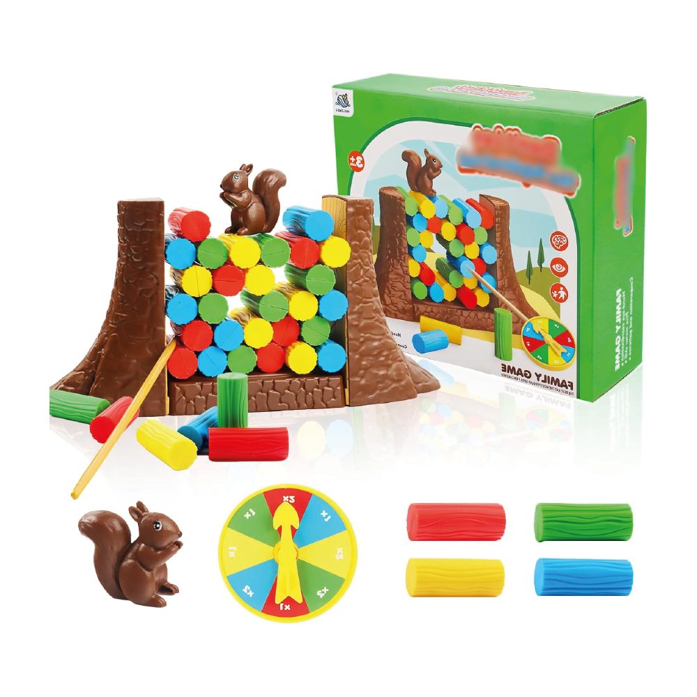 JUEGO DE MESA TORRE APILABLE DE ARDILLA DIVERTIDO - 1