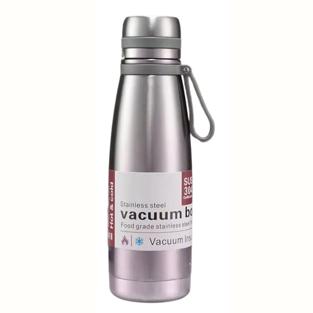 BOTELLA TERMICA DE ACERO INOXIDABLE 1L PLATEADO - 1