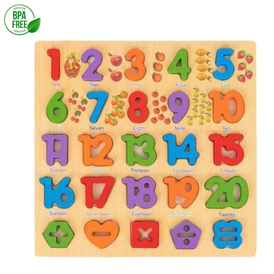 ROMPECABEZA DE NUMEROS CON PIZARRA - 1