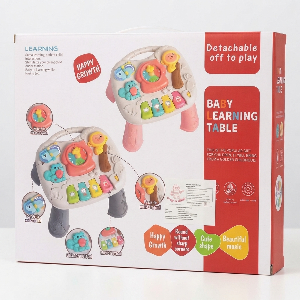 MESA INFANTIL DE ACTIVIDADES DIDÁCTICAS CON PIANO Y JUEGOS INTERACTIVOS - 2