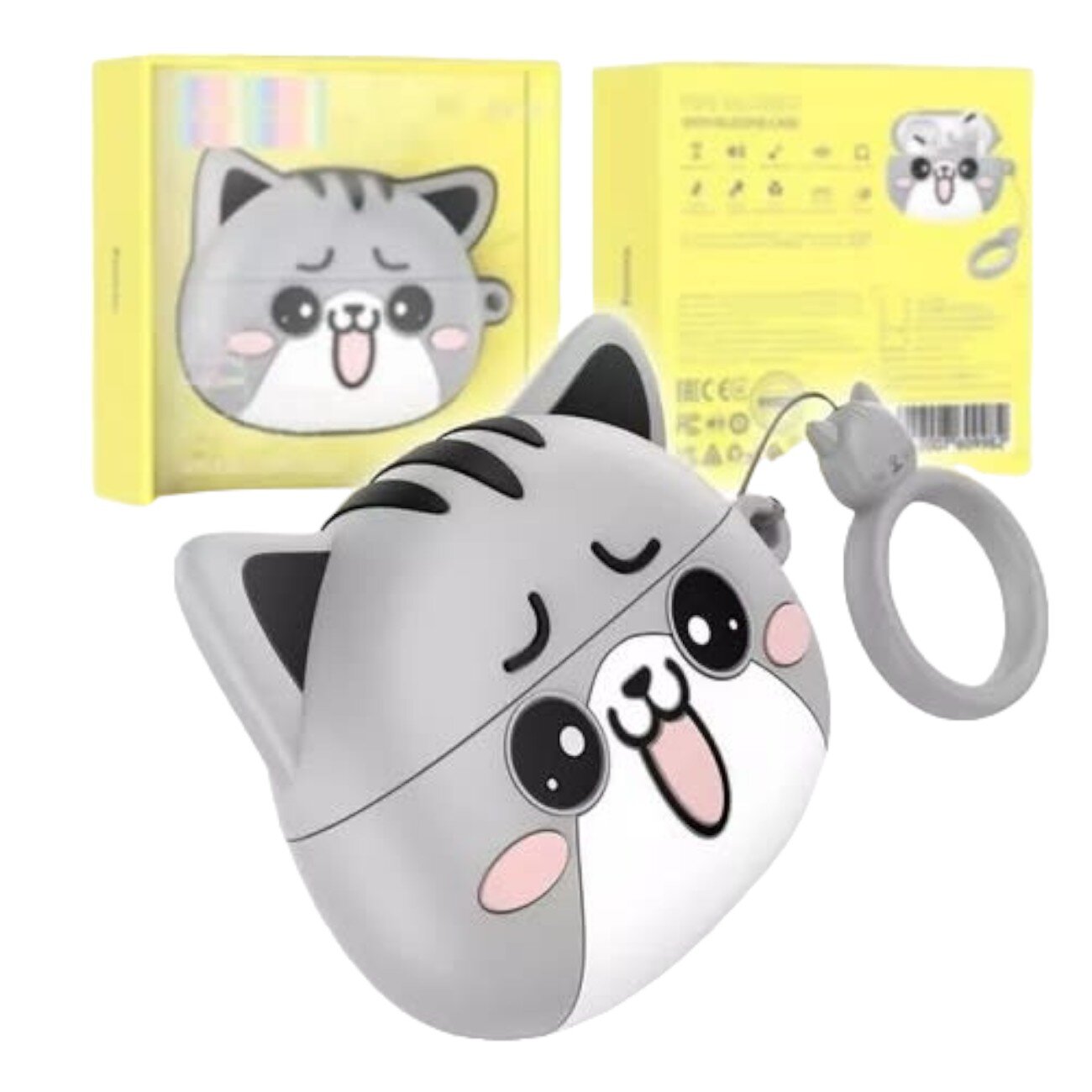 AUDÍFONOS INALÁMBRICOS CON FUNDA DE GATO EN COLORES MODELO EW48 - 1