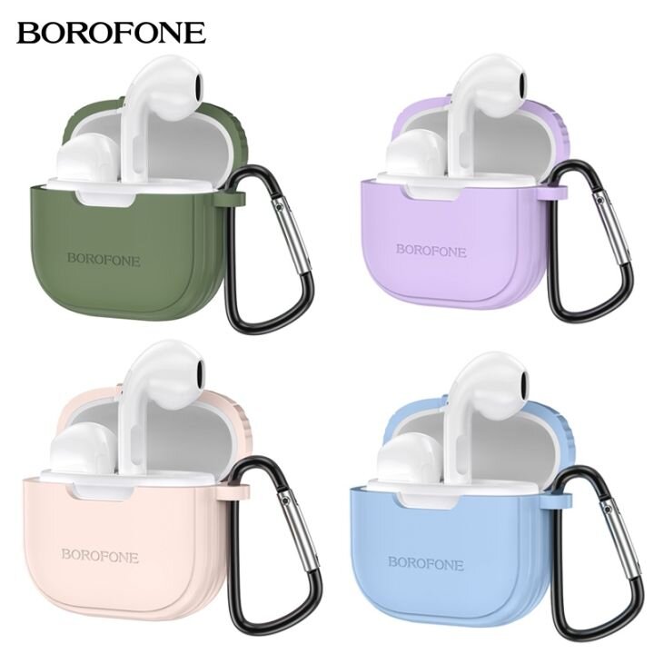 AUDIFONO INALAMBRICO BLUETOOTH CASE GOMA BOROFONE BW29 COLORES - 3