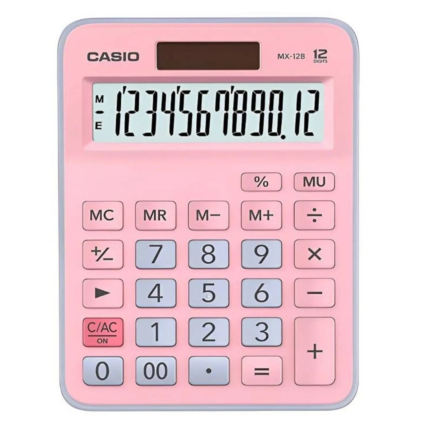 CALCULADORA DE ESCRITORIO CASIO MX-12B-PK ROSA - 1