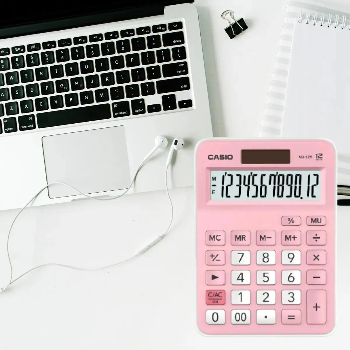 CALCULADORA DE ESCRITORIO CASIO MX-12B-PK ROSA - 2