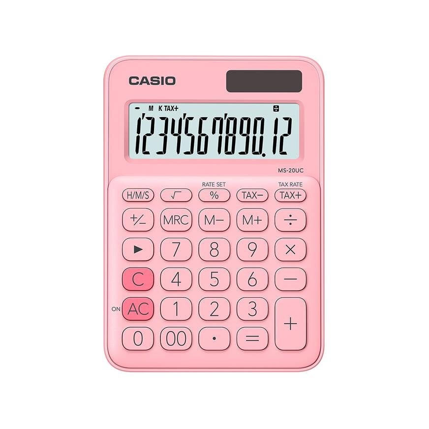 CALCULADORA CASIO MS-20UC-PK ROSA - 1