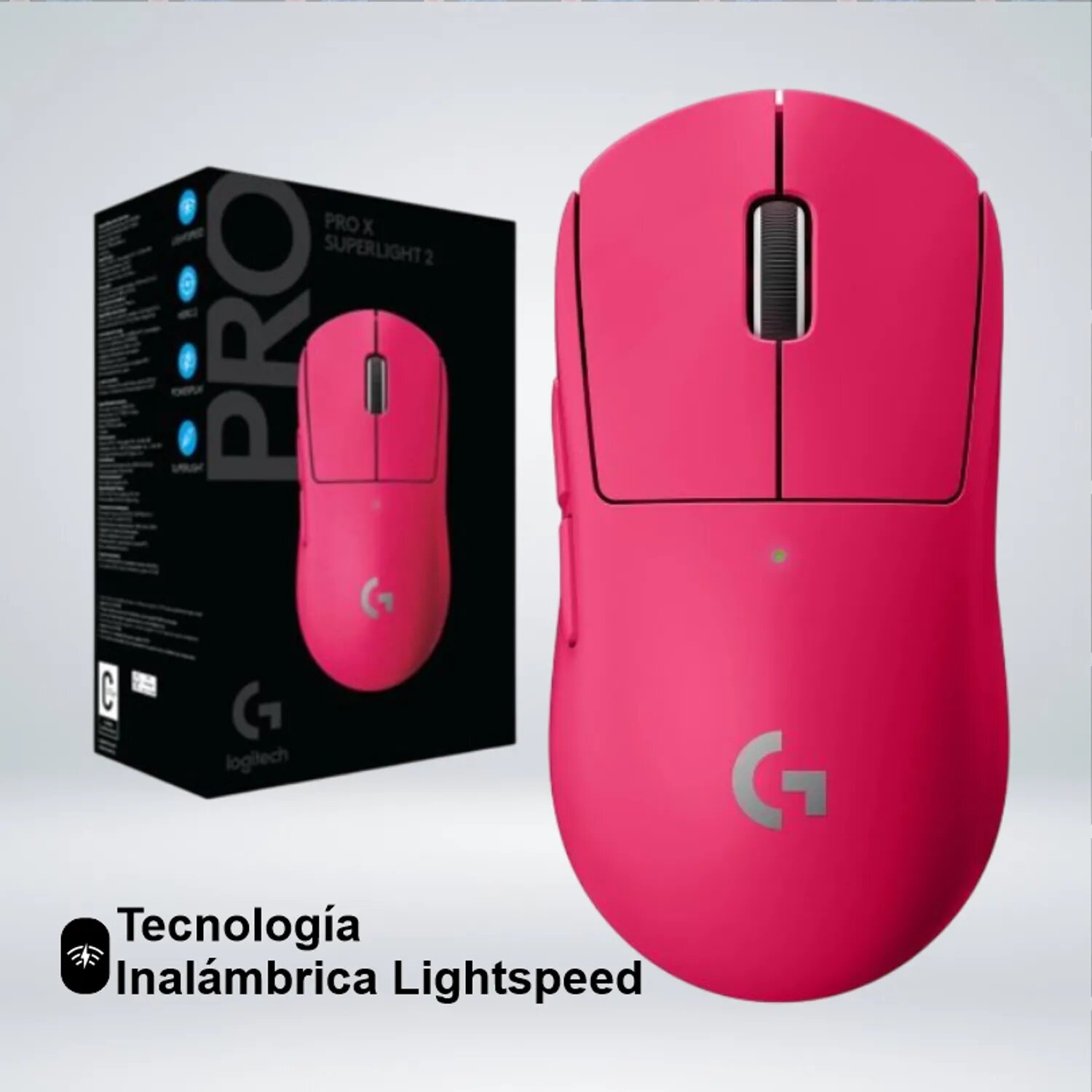 MOUSE LOGITECH G PRO X SUPERLIGHT 2 WIRELESS LIGHTSPEED / LIGHTFORCE MAGENTA - 1