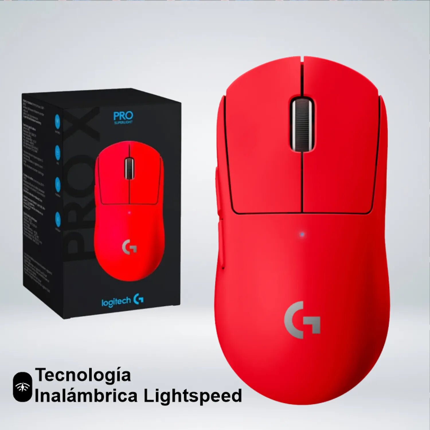 MOUSE LOGITECH G PRO X SUPERLIGHT WIRELESS LIGHTSPEED HERO 25K RED - 1