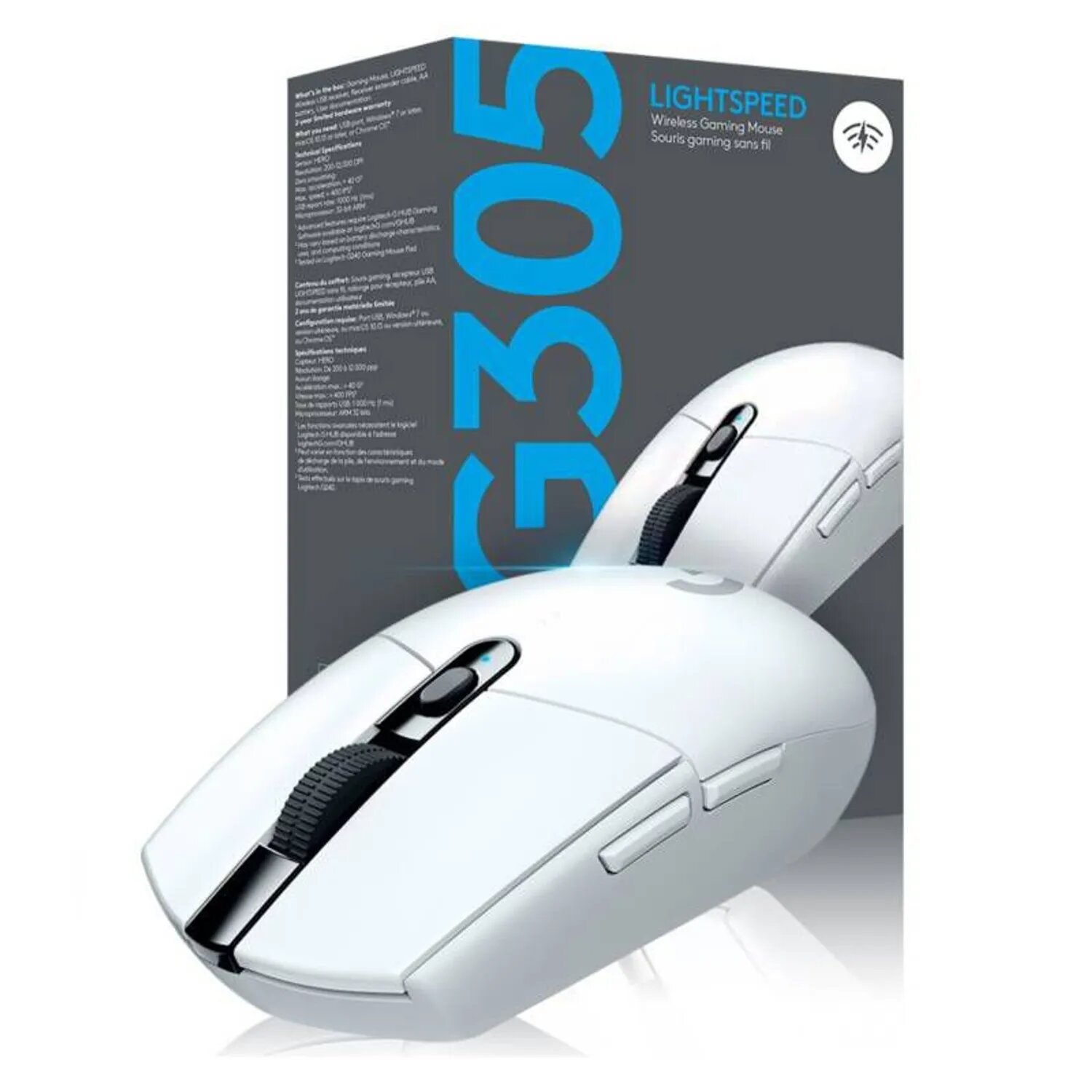MOUSE LOGITECH G305 LIGTHSPEED WIRELESS WHITE - 1