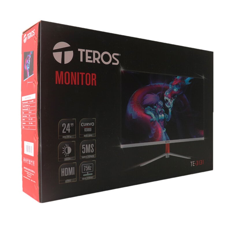 MONITOR CURVO TEROS TE-2402S 23.8' FHD VA 100HZ 1MS HDMI VGA - 2