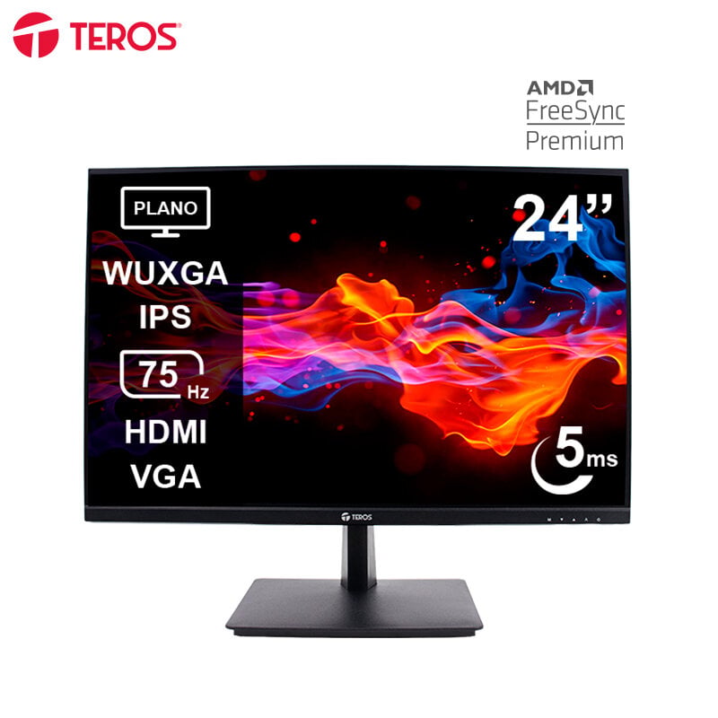MONITOR PLANO TEROS TE-2419CS 24' WUXGA IPS 75HZ 5MS HDMI VGA - 1