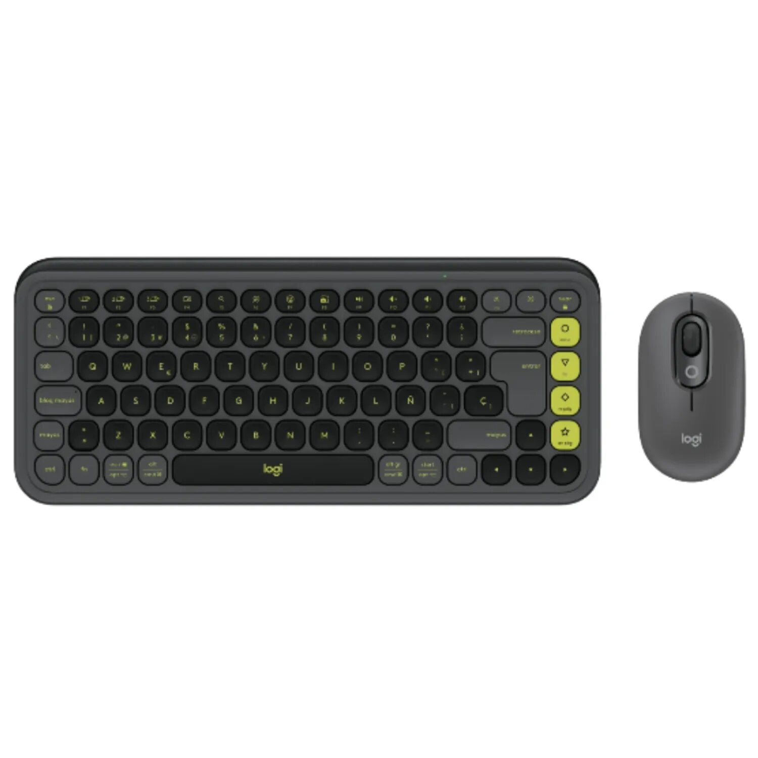 TECLADO LOGITECH + MOUSE POP ICON BLUETOOTH/WIRELESS SP / COPILOT/ GRAPHITE - 2