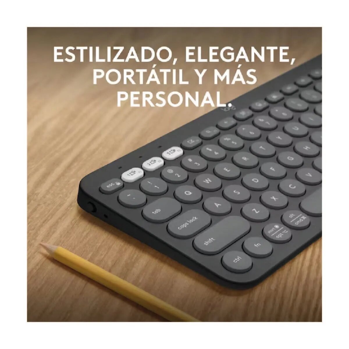 TECLADO LOGITECH PEBBLE 2 K380S BLUETOOTH/WIRELESS SP GRAPHITE - 2