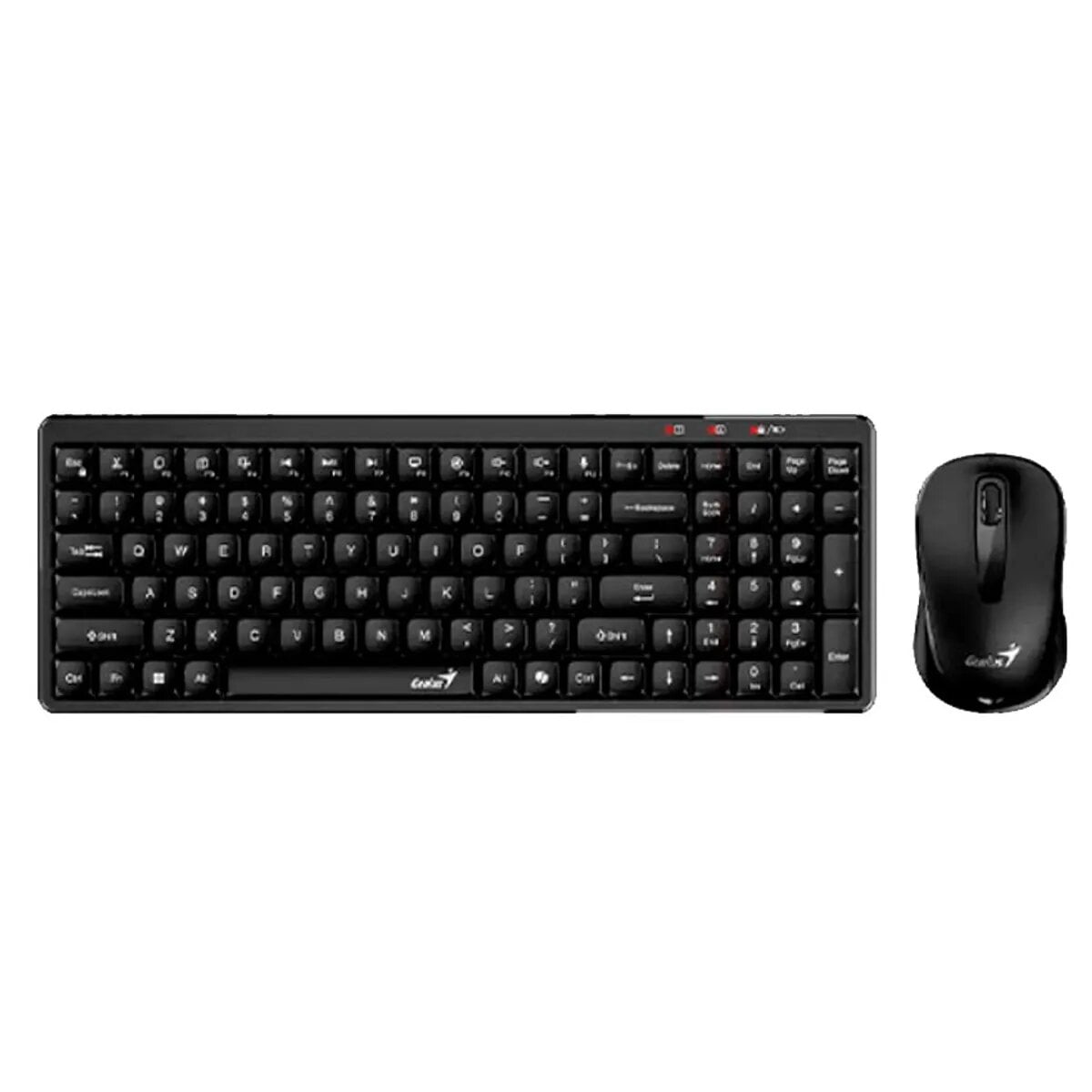TECLADO GENIUS + MOUSE WIRELESS LUXEMATE Q8100 AI COPILOT COMPACT MULTIMEDIA SP BLACK - 2