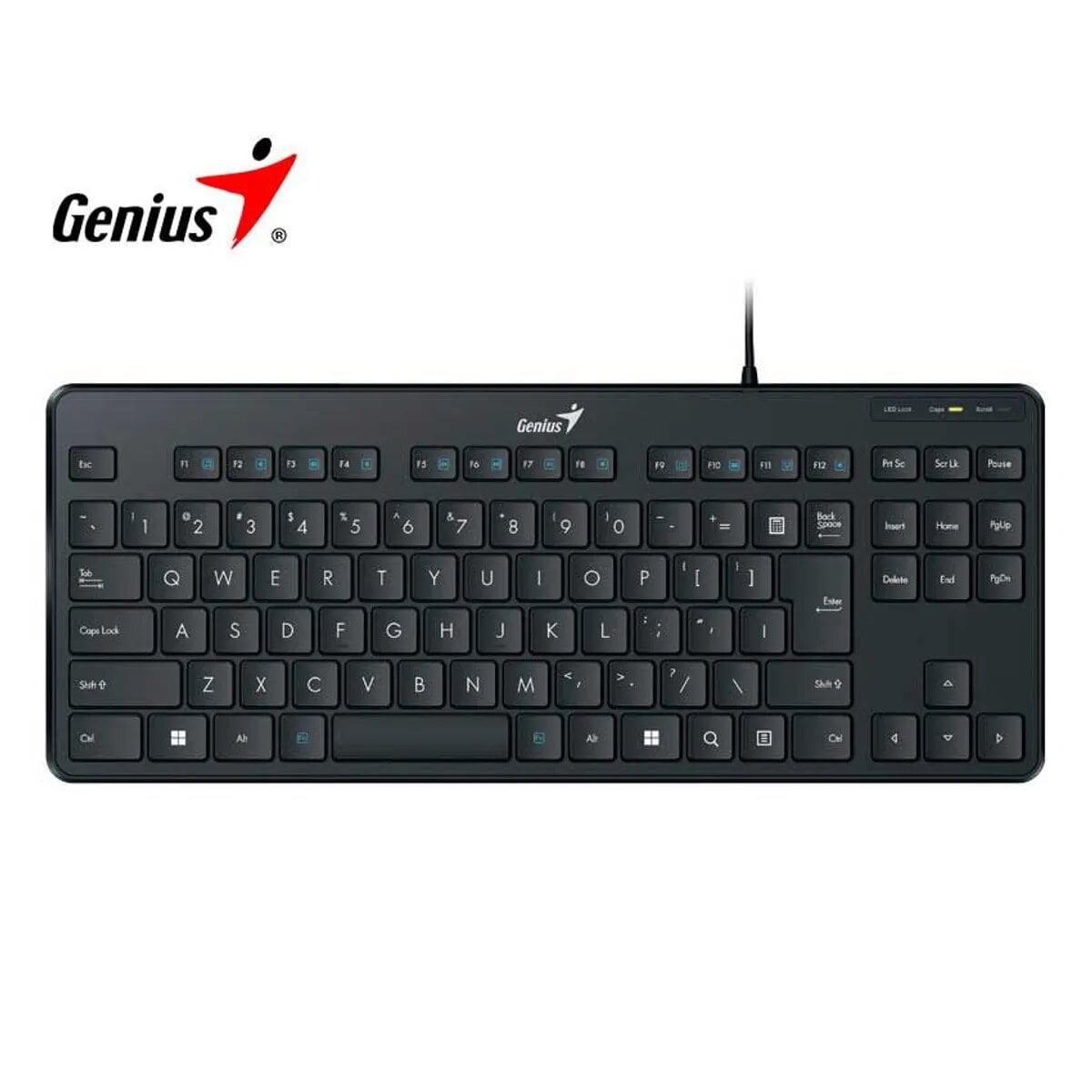 TECLADO GENIUS TKL LUXEMATE 110 USB MULTIMEDIA SP BLACK - 1