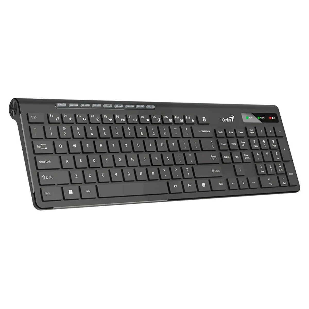 TECLADO GENIUS WIRELESS SLIMSTAR 7230 AI COPILOT MULTIMEDIA SP BLACK - 1