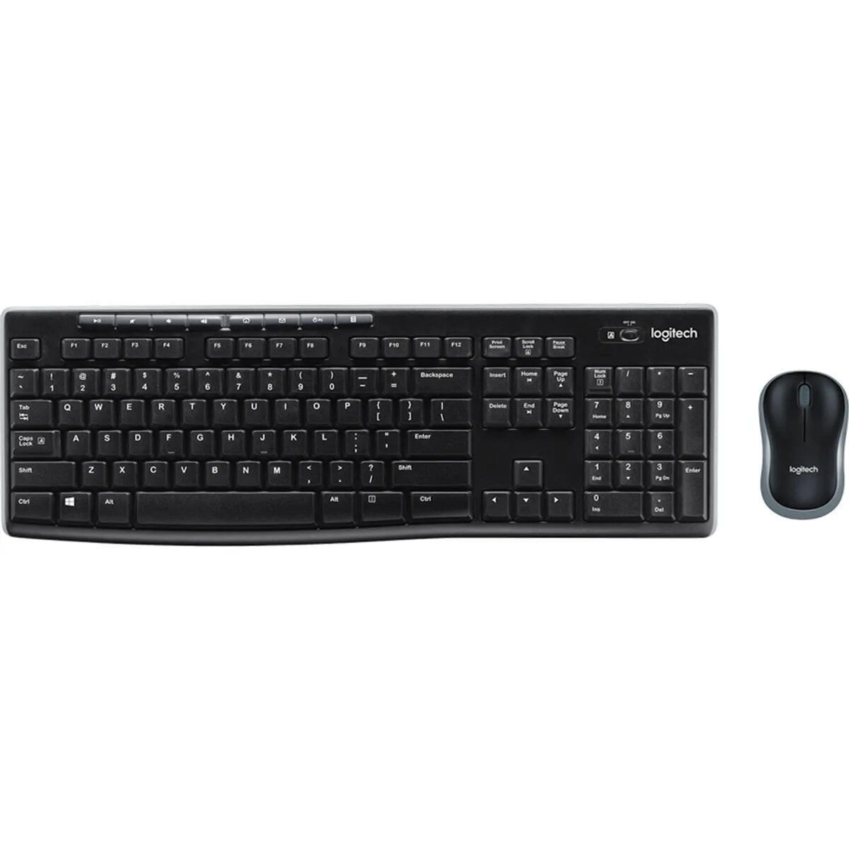 TECLADO LOGITECH + MOUSE MK270 WIRELESS USB BLACK - 1