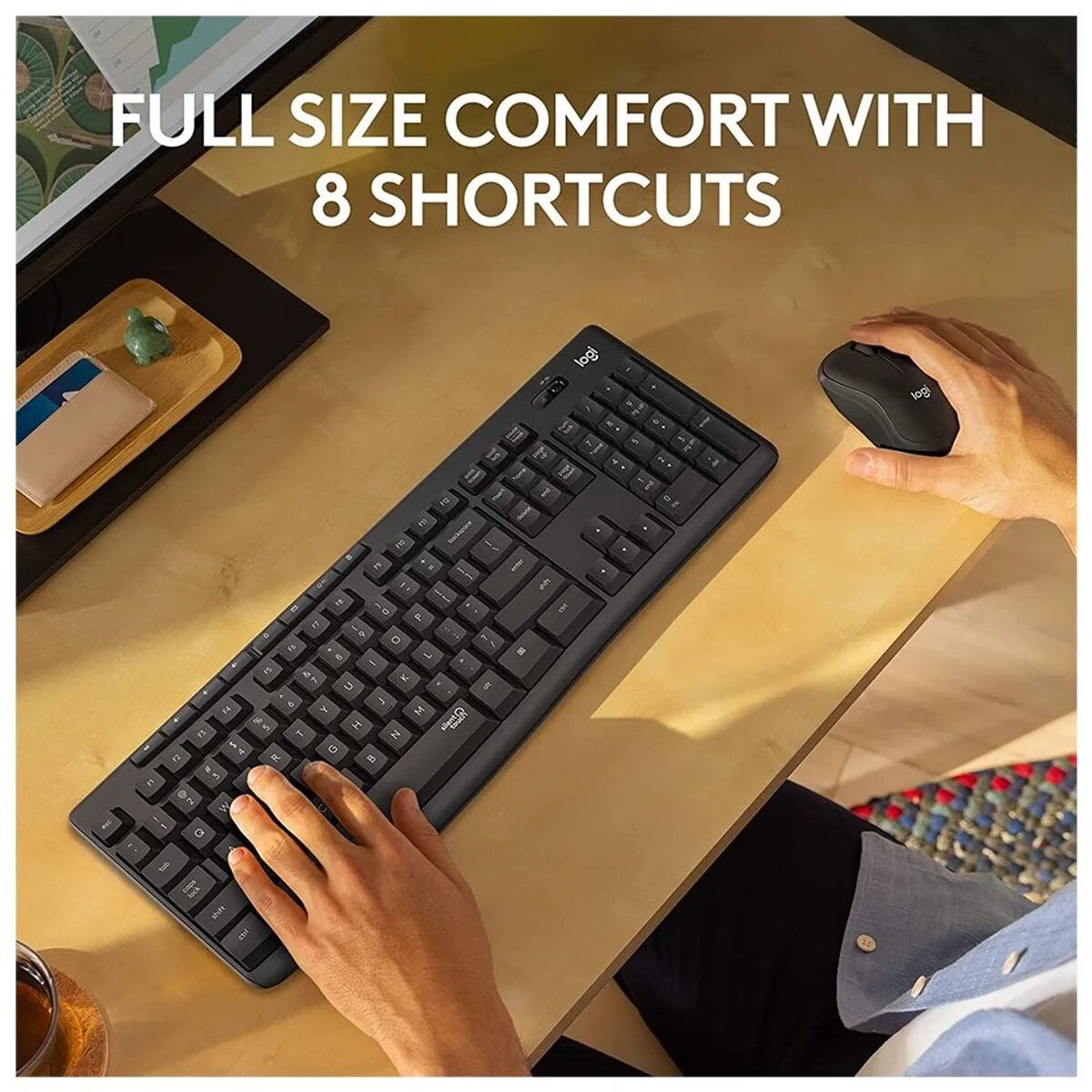 TECLADO LOGITECH + MOUSE MK295 WIRELESS USB BLACK - 2