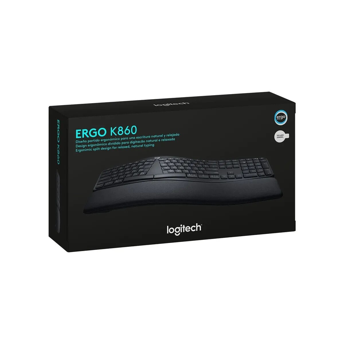 TECLADO LOGITECH ERGO K860 WIRELESS / BT SP BLACK - 1