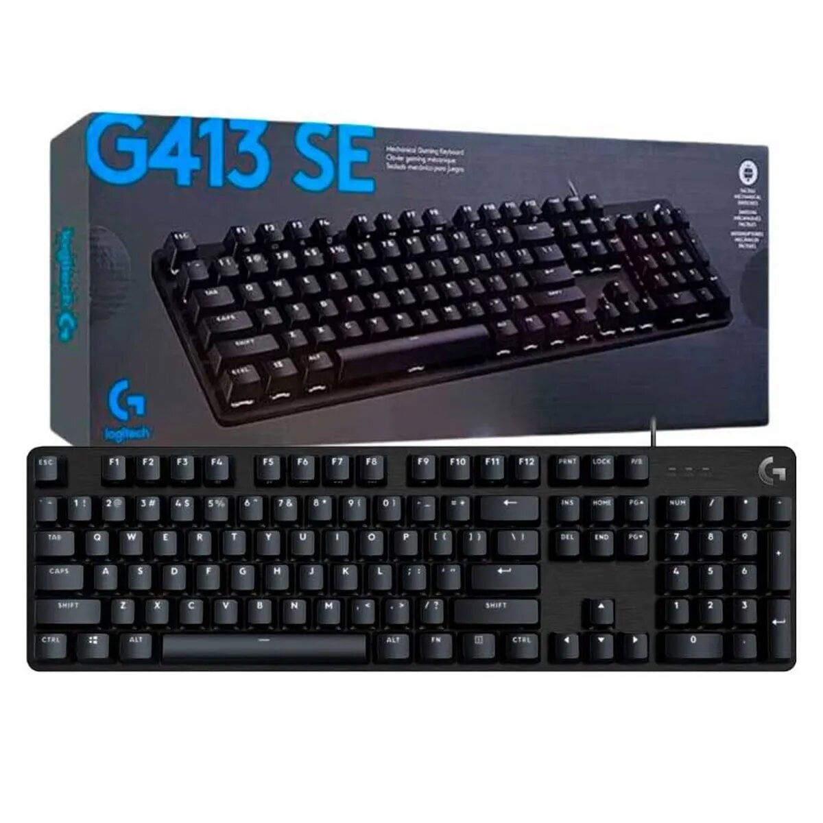 TECLADO LOGITECH G413 SE BLACKLIGHT MECHANICAL GAMING BLACK - 1