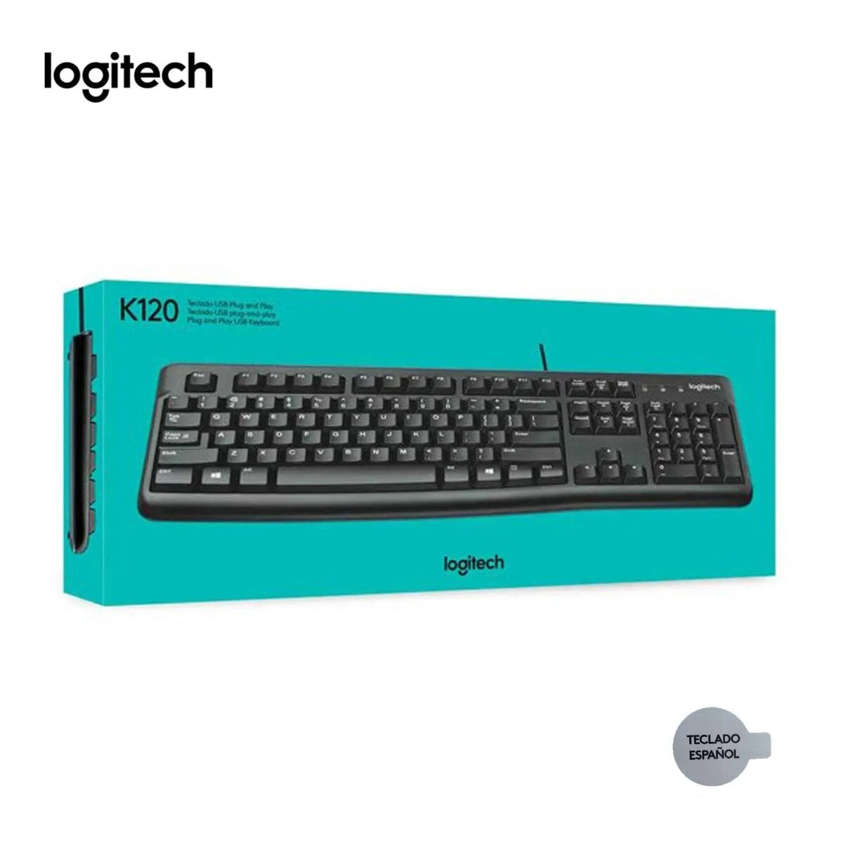 TECLADO LOGITECH K120 USB SP BLACK (PN 920-004422) - 1