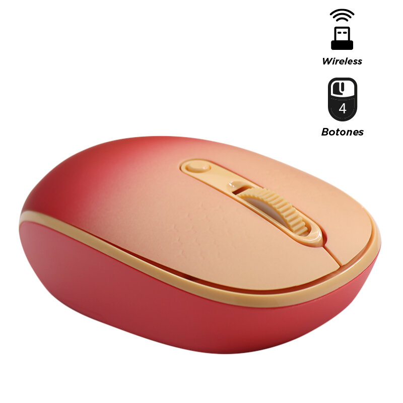 MOUSE ÓPTICO INALÁMBRICO TEROS TE-1223S, 800-1200-1600 DPI, RECEPTOR USB, 4 BOTONES - 4