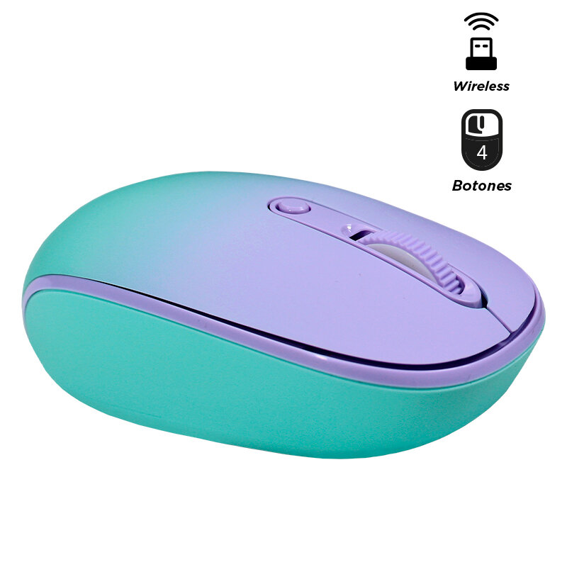 MOUSE ÓPTICO INALÁMBRICO TEROS TE-1224S, 1000 DPI, RECEPTOR USB, 4 BOTONES - 1