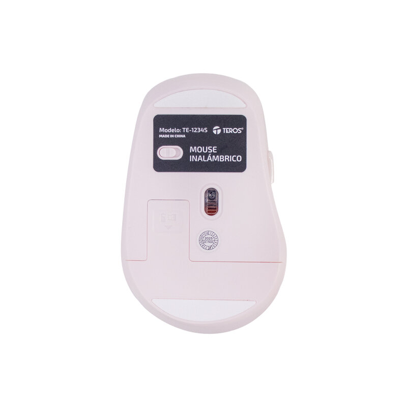 MOUSE INALÁMBRICO TEROS TE-1234S, 2.4GHZ, 6 BOTONES, USB, ROSADO - 3