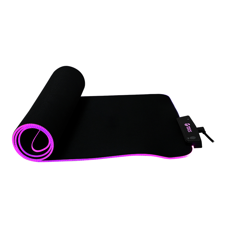MOUSE PAD GAMER TEROS TE-3013G, RGB, USB A TIPO C, NEGRO - 3