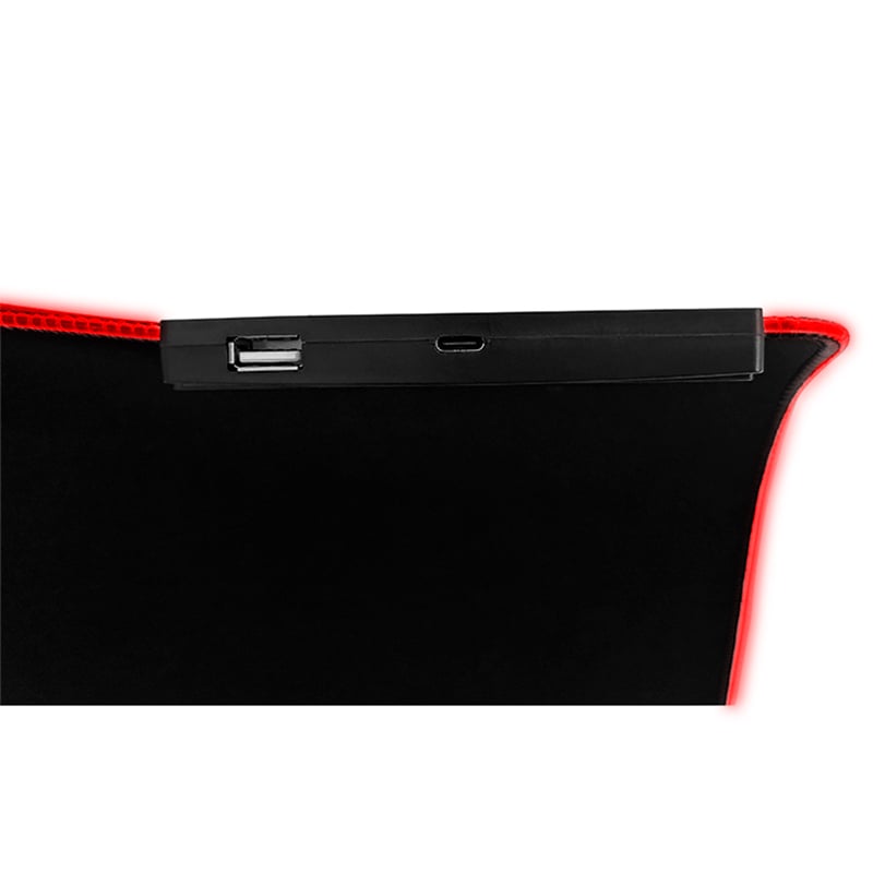 MOUSE PAD GAMER TEROS TE-3013G, RGB, USB A TIPO C, NEGRO - 5