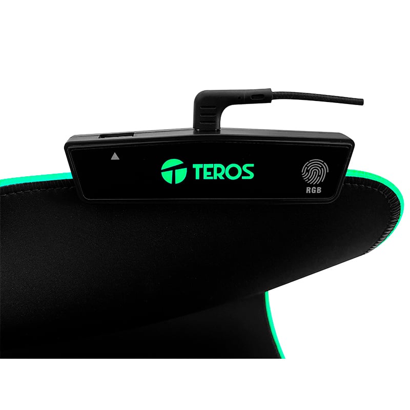 MOUSE PAD GAMER TEROS TE-3013G, RGB, USB A TIPO C, NEGRO - 6