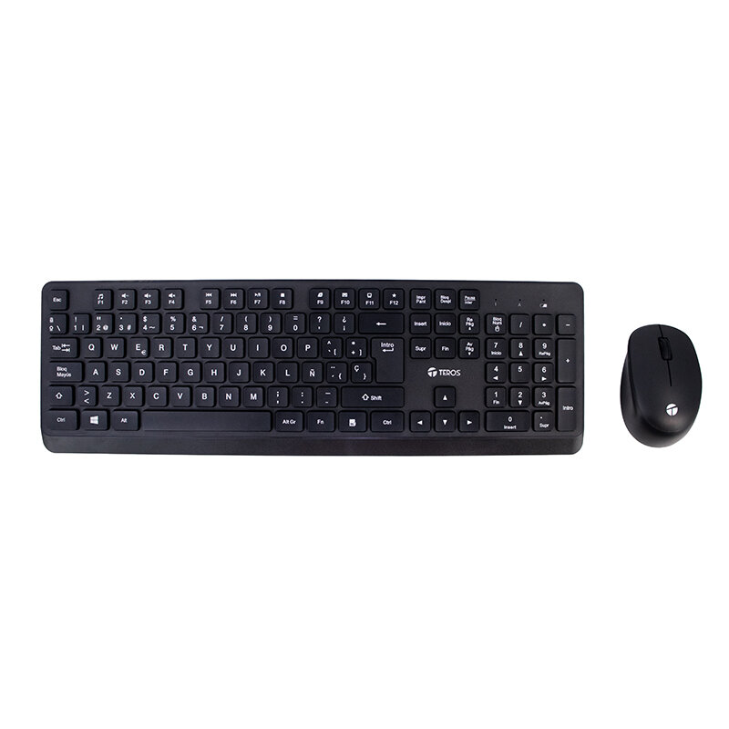 KIT INALÁMBRICO TECLADO + MOUSE TEROS TE-5011CS, 2.4GHZ, 1000DPI, ESPAÑOL, NEGRO - 1