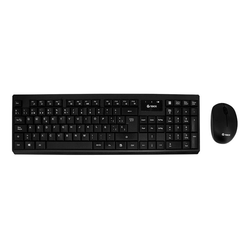 KIT TECLADO Y MOUSE TEROS TE-4071S, INALÁMBRICO, 2.4 GHZ, ACABADO ELEGANTE, NEGRO, ESPAÑOL - 1