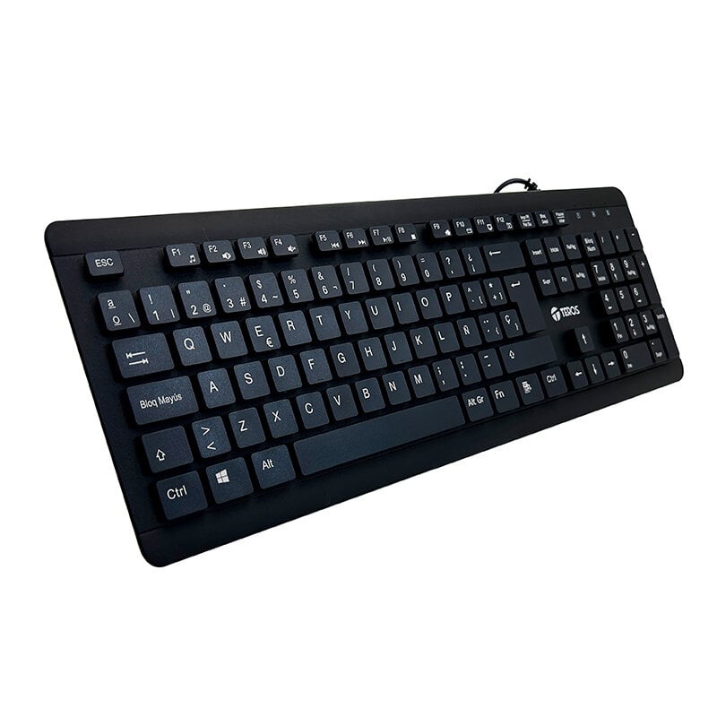TECLADO LAVABLE TEROS TE-4065N, IPX7, USB, NEGRO - 1