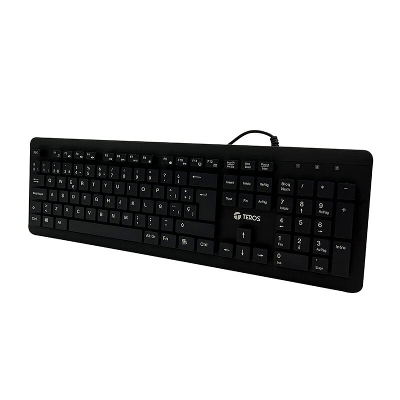 TECLADO LAVABLE TEROS TE-4065N, IPX7, USB, NEGRO - 4