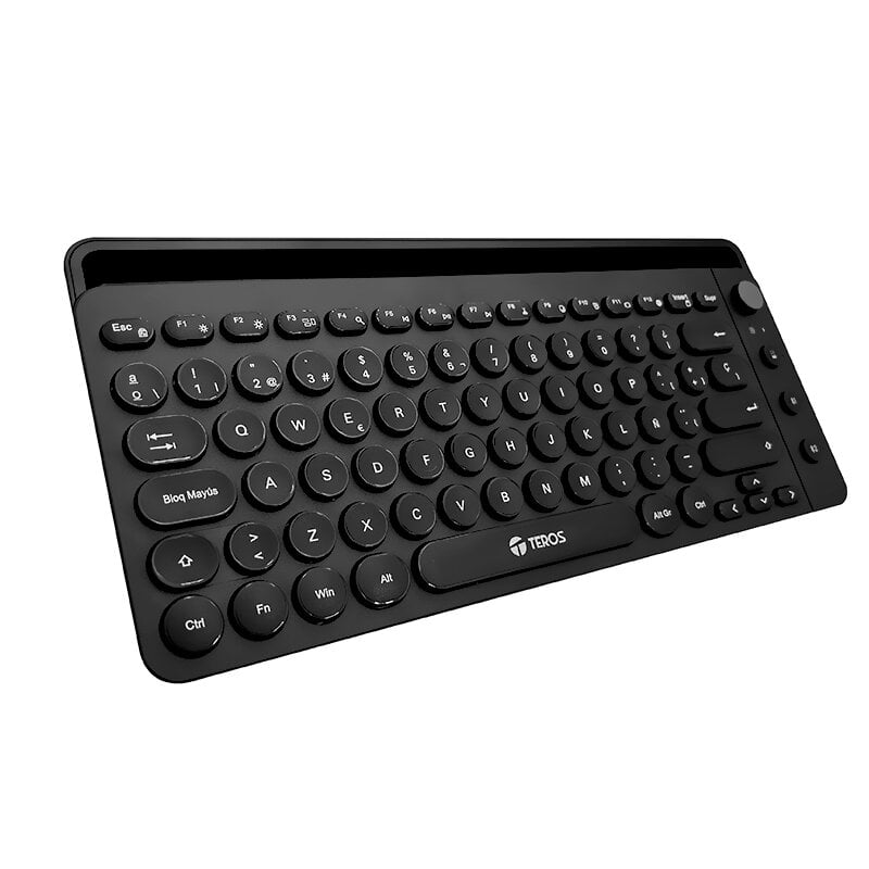 TECLADO INALÁMBRICO TEROS TE-4064N, 2.4 GHZ, BLUETOOTH 3.0 / 5.2, 80 TECLAS, NEGRO - 2