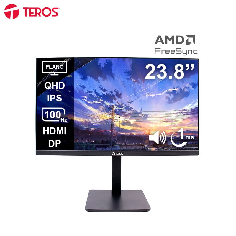 MONITOR CORP. TEROS TE-2416CS 23.8' QHD IPS 100HZ 1MS HDMI - 1