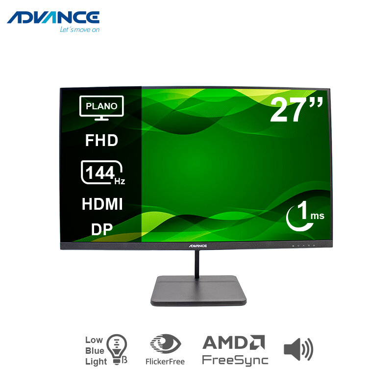 MONITOR PLANO ADVANCE ADV-2755S 27' FHD IPS 144HZ 1MS HDMI DP - 1