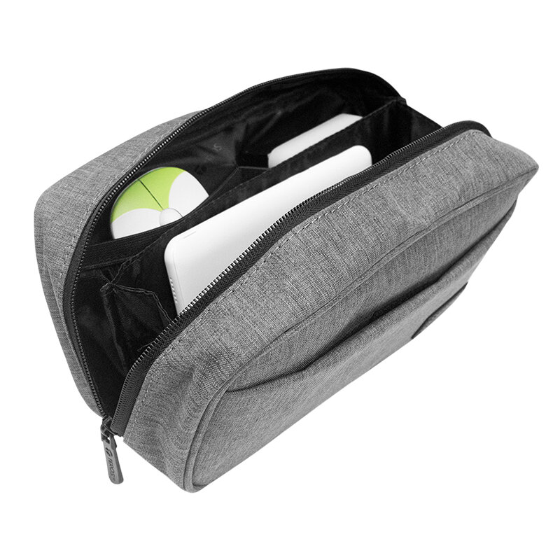 CARTUCHERA / ESTUCHE / ORGANIZADOR / PORTACABLES TEROS TE-ACS9014, GRIS - 2