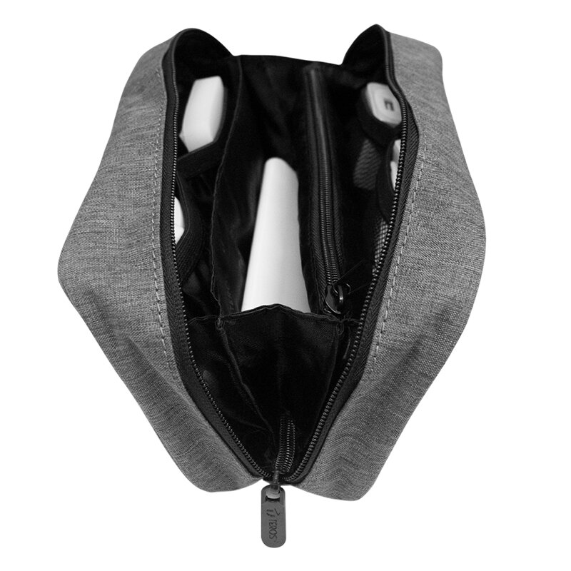 CARTUCHERA / ESTUCHE / ORGANIZADOR / PORTACABLES TEROS TE-ACS9014, GRIS - 3