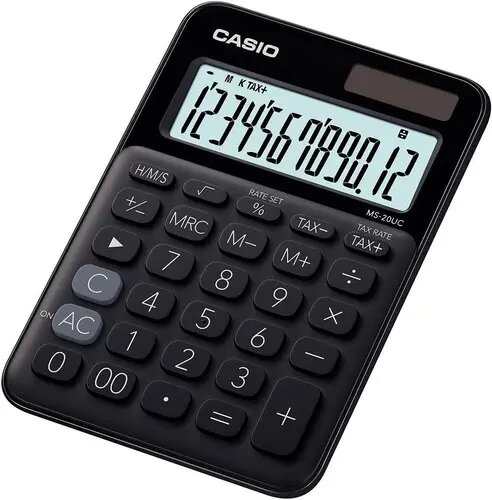 CALCULADORA CASIO 12 DÍGITOS MS-20UC-BK NEGRO - 4